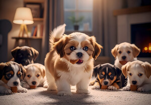 Happy Shih Tzu Puppy Finally Gets A Treat by Puppy Prints