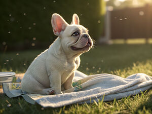 Clean And Fluffy French Bulldog Puppy In Sunlight by Puppy Prints
