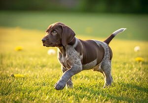 Confident Puppy Masters The Art Of Walking by Puppy Prints