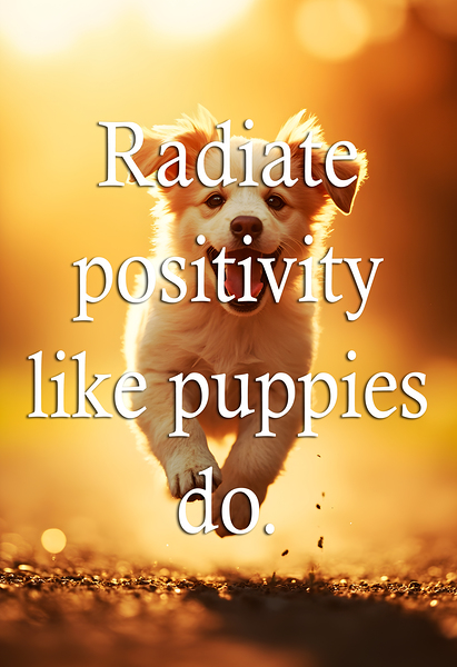 Radiate Positivity Like Happy Puppies Print