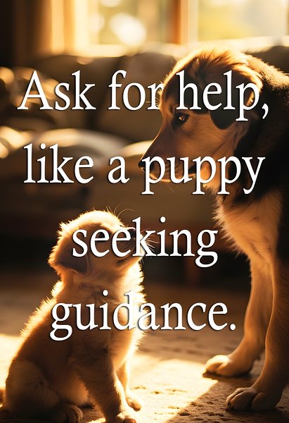 Ask for Help Like Puppies Do Print