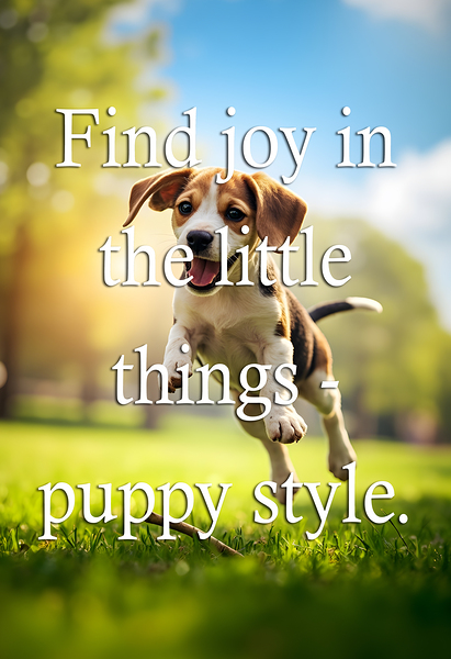 Find Joy Like This Excited Puppy Print