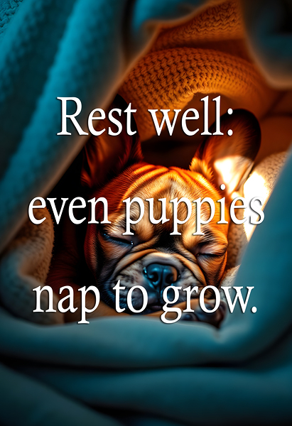 Rest Well Like This Sleepy Puppy Print