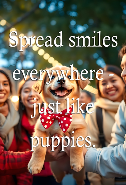 Spread Smiles Like This Joyful Puppy Print