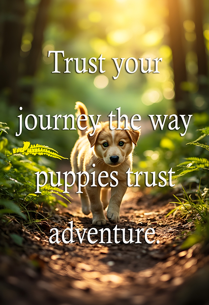 Trust Your Journey Like Adventurous Puppies Print
