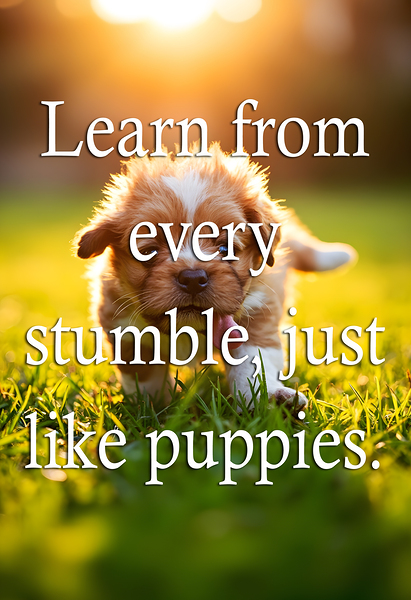 Learn from Stumbles Like Puppies Print