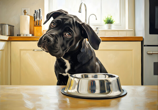 Alert Cane Corso Puppy Listens For Dinner Print