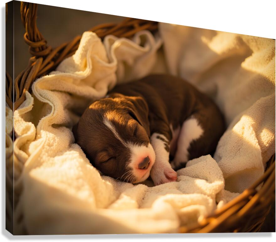 German Shorthaired Pointer Puppy Dreams Peacefully Canvas Print