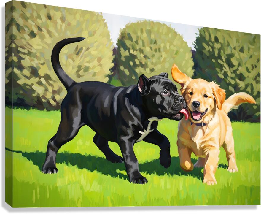 Tired Cane Corso Puppy Says Goodbye Canvas Print