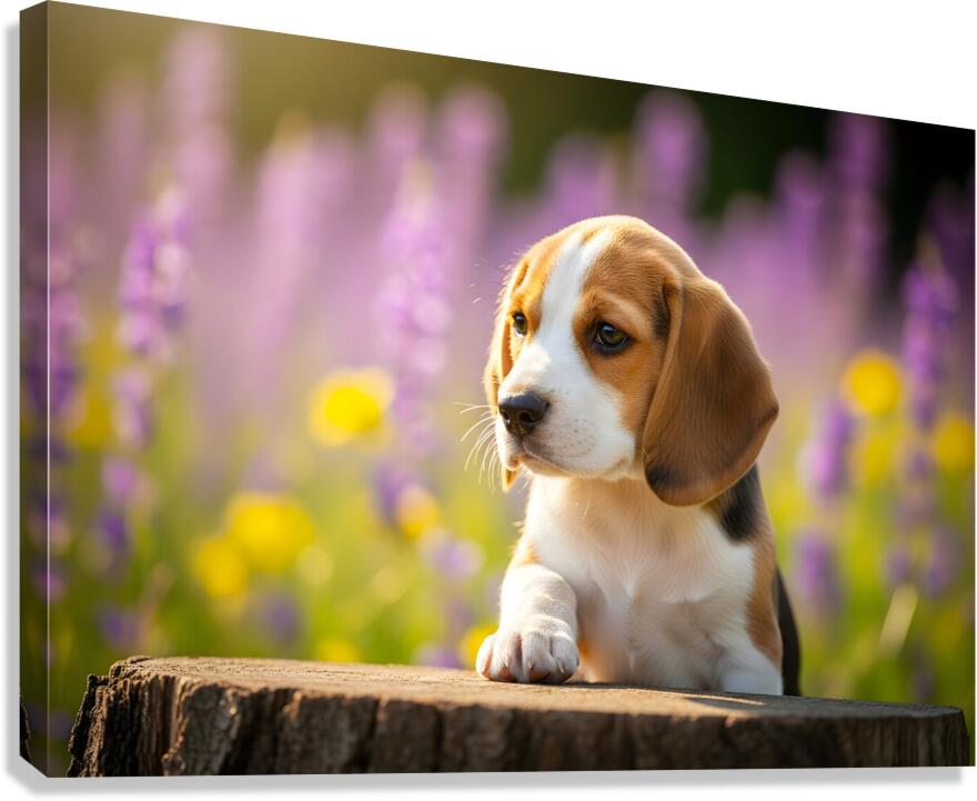 Beagle Puppy Claims His Royal Throne Canvas Print