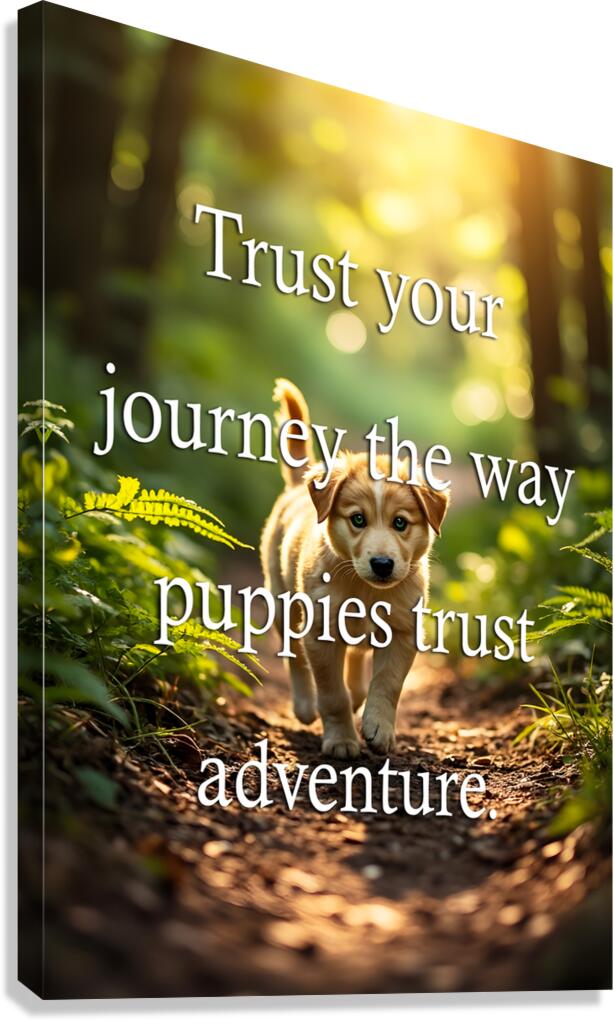 Trust Your Journey Like Adventurous Puppies Canvas Print