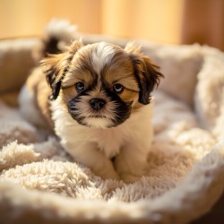 Peaceful Shih Tzu Puppy Sleeping Soundly