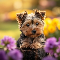Yorkie Puppy Claims His Royal Throne