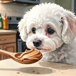 Bichon Frise Puppy Discovers Something New