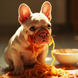 Satisfied Puppy Rests After Big Meal