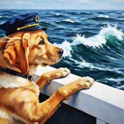 Puppys First Boat Adventure Begins