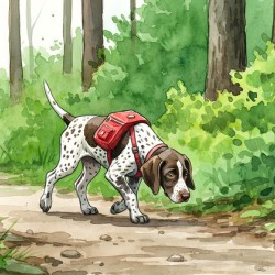 German Shorthaired Pointer Puppy Gets Ready For Adventure
