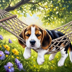 Beagle Puppy Discovers Perfect Hammock Spot
