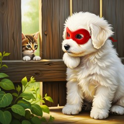 Heroic Bichon Frise Celebrates Successful Rescue