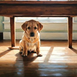 Brave Labrador Puppy Emerges After Storm Passes