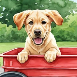 Puppys First Wagon Ride Adventure