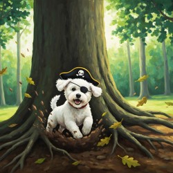 Successful Bichon Pirate Finds Amazing Treasure Chest