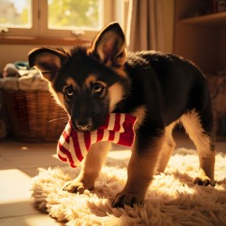 Puppy Makes His Escape With Sock