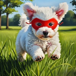 Bichon Frise Puppy Discovers His Super Powers