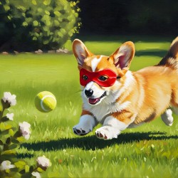 Sleepy Super Corgi Rests After Hero Adventures