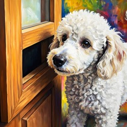 Poodle Puppy Discovers The Mail Slot