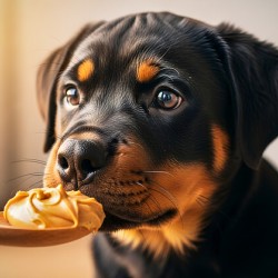 Rottweiler Puppy Discovers Something New