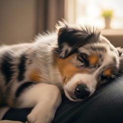 Australian Shepherd Puppys Perfect Nap Spot