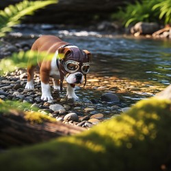 Bulldog Puppy Resting After Big Adventure