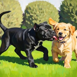 Tired Cane Corso Puppy Says Goodbye