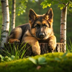 Curious Puppy King Spots Something Interesting