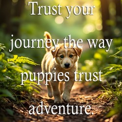 Trust Your Journey Like Adventurous Puppies