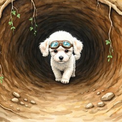 Poodle Puppy Finds Amazing Underground Chamber