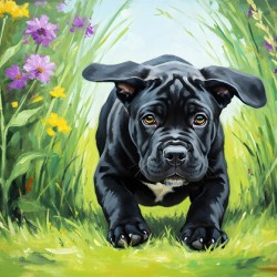 Cane Corso Puppys First Big Jump