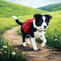 Border Collie Puppy Ready For Adventure