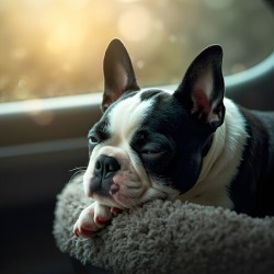 Boston Terrier Puppy Sees Sunshine After The Rain