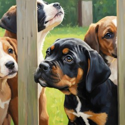 Cane Corso Puppy Discovers World Beyond The Fence