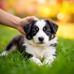 Border Collie Puppy Feeling Sleepy After Ear Scratches