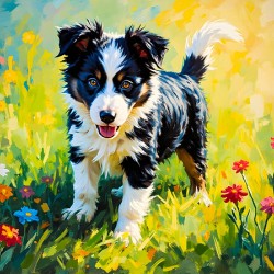 Border Collie Puppy Ready For Adventure