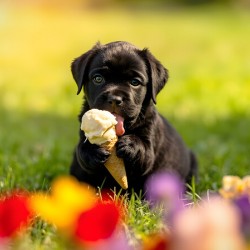 Cane Corso Puppy Discovers Sweet Ice Cream Treat