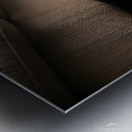 Brown Yorkshire Terrier Puppy Hiding Under Couch After Mess Metal print