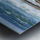 Golden Retriever Puppy Discovers Tide Pools Metal print