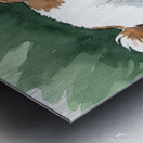 Tired Shih Tzu Puppy Rests After Beach Day With Sunglasses Metal print