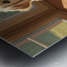 Golden Retriever Puppy Sits Alert And Ready For Adventure Metal print