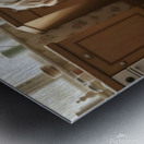 Hopeful Puppy After Kitchen Adventure Ends Metal print