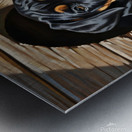 Curious Cane Corso Puppy Peeks From Doghouse Metal print